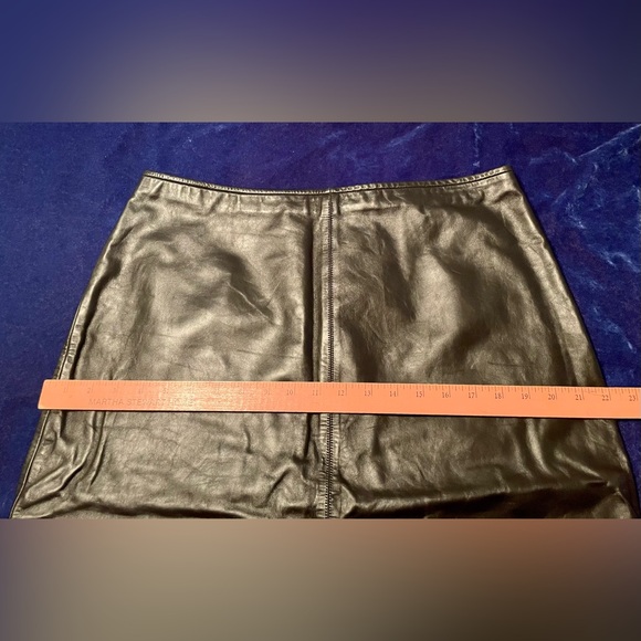 Genuine Leather A-Line Skirt - Picture 7 of 8